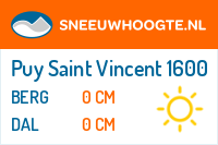 Sneeuwhoogte Puy Saint Vincent 1600